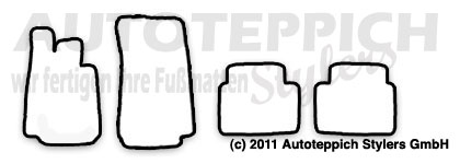 Das Schnittmuster fuer Fussmatten BMW_E21_Alpina_75-83