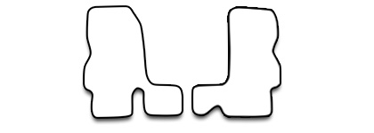 Das Schnittmuster für Fussmatten Ford Transit 2tlg. Einzel+Doppel_1992-2000